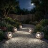 Solar Garden Rock Lights Outdoor - IP65 LED Waterproof Solar Spotlight, Solar Powered Landscape Lights Decorative Garden Stone Light for Pathway, Walkway, Yard, Patio (4 Pack)