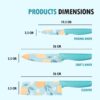 Knife Set for Kitchen Professional 3 Pieces High Carbon Stainless Steel Colour Printed Coated Chef Knife I Utility Knife I Kitchen Knives with Ergonomic Handle-Blue