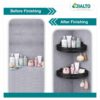 JIALTO 2 Pcs Racks for Bathroom Corner Adhesive Shelf- Wall Corner Stand- Corner Stand and Rack Without Drilling- Bathroom Storage Organizer- Accessories and Storage Rack (Black)