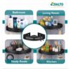 JIALTO 2 Pcs Racks for Bathroom Corner Adhesive Shelf- Wall Corner Stand- Corner Stand and Rack Without Drilling- Bathroom Storage Organizer- Accessories and Storage Rack (Black)
