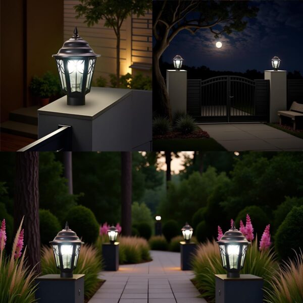 Avior Waterproof Gate Light for Main Gate, Metal & Glass Outdoor/Exterior Gate Lamp for Piller, Pole Light, Garden Light, Boundaries, Garden, Farmhouse (GL11, Pack of 1)