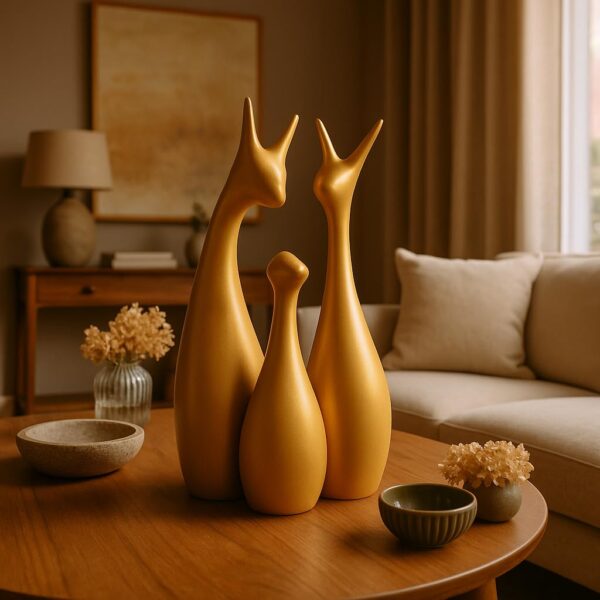 1773650274_Xtore-Lavish-Gold-Home-Decor-Lucky-Deer-Family-Ceramic-Figurine-Set-of-3-Gold-Matte.jpg Xtore Lavish Gold Home Decor Lucky Deer Family Ceramic Figurine (Set of 3, Gold Matte)