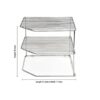 Steel 2-Tier Kitchen Rack and Organizer, Container Organizer, Utensils Dish Rack, Spice Jar Holder Rack and Cup and Glass Holder (3 Layer Corner Rack)