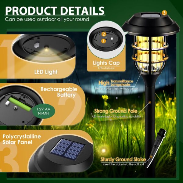 1773662641_Solpex-8-Pack-LED-Solar-Lights-Outdoor-Warm-White-Solar-Landscape-Lights-Waterproof-Outdoor-Solar-Lights-Walkway-For-Patio-Lawn-Yard-And-Landscape.jpg Solpex 8 Pack LED Solar Lights Outdoor, Warm White Solar Landscape Lights, Waterproof Outdoor Solar Lights Walkway For Patio, Lawn, Yard And Landscape