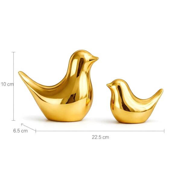 1773666845_Xtore-Ceramic-Golden-Blessing-Birds-Figurine-for-Home-Decor-Living-Room-Bedroom-Office-Desk-Cabinets-Pack-of-2-Golden.jpg Xtore Ceramic Golden Blessing Birds Figurine for Home Decor | Living Room, Bedroom, Office Desk, Cabinets - (Pack of 2, Golden)