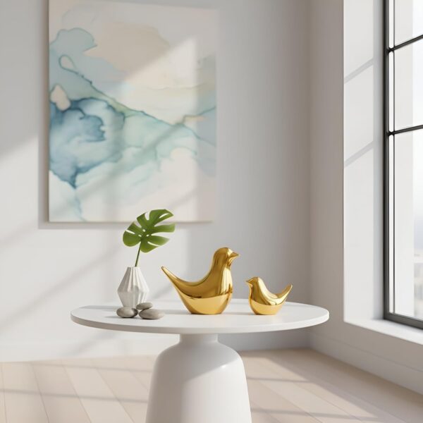 1773666847_Xtore-Ceramic-Golden-Blessing-Birds-Figurine-for-Home-Decor-Living-Room-Bedroom-Office-Desk-Cabinets-Pack-of-2-Golden.jpg Xtore Ceramic Golden Blessing Birds Figurine for Home Decor | Living Room, Bedroom, Office Desk, Cabinets - (Pack of 2, Golden)