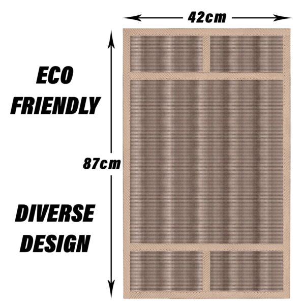 Kuber Industries Oven Top Cover | Non-Woven Microwave Oven Top Cover with 4 Utility Pockets | Oven Cover for Kitchen Décor | Barik Check Oven Top Cover | Brown