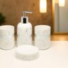 1773718612_Whizzo-Luxury-Ceramic-Bathroom-Accessories-Set-–-4-Pcs-White-Marble-Finish-with-Silver-Lining-Soap-Dispenser-Toothbrush-Holder-Tumbler-Soap-Dish-Bathroom-Decor-BS-836-White-Silver.jpg Whizzo Luxury Ceramic Bathroom Accessories Set – 4 Pcs | White Marble Finish with Silver Lining | Soap Dispenser, Toothbrush Holder, Tumbler & Soap Dish | Bathroom Decor (BS-836, White & Silver)