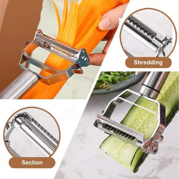 1773721158_Go-Store-2-in-1-Stainless-Steel-Julienne-Vegetable-Peeler-Multi-Functional-Fruit-Veggie-Shredder-Slicer-and-Grater-for-Potatoes-Carrots-Cucumbers-Silver-18-x-8.2-x-2.4-cm.jpg Go Store 2 in 1 Stainless Steel Julienne Vegetable Peeler Multi-Functional Fruit & Veggie Shredder Slicer and Grater for Potatoes, Carrots, Cucumbers (Silver, 18 x 8.2 x 2.4 cm)