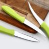 GANESH Stainless Steel Knife Set, 3-Pieces, Green, Blue and Pink