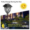 8 Packs Solar Lights Outdoor, Landscape Pathway Stake Lights for Yard, Lawn, Walkway, Driveway and Garden - Plastic