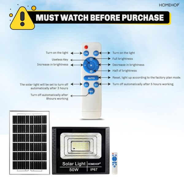1773739058_Homehop-Solar-Light-Outdoor-Home-50W-Flood-Led-Waterproof-Automatic-Wall-Mount-Lamp-for-HomeGarden-Balcony-Patio-with-Remote-Control-6-AhABS-84LED.jpg Homehop Solar Light Outdoor Home 50W Flood Led Waterproof Automatic Wall Mount Lamp for Home,Garden, Balcony, Patio with Remote Control (6 Ah,ABS, 84LED)