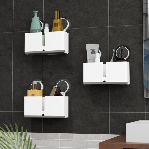 Toothbrush Holder for Bathroom Wall Mount – Self Adhesive Brush Stand, Toothpaste Holder & Bathroom Organiser Without Drill