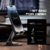 Mobile Holder Stand Adjustable 360° Rotating, Cell Phone Stand Perfect for Video Table Online Class Home Bed Flexible Charging Hand Bike Movie Office Gift Desktop Heavy Duty
