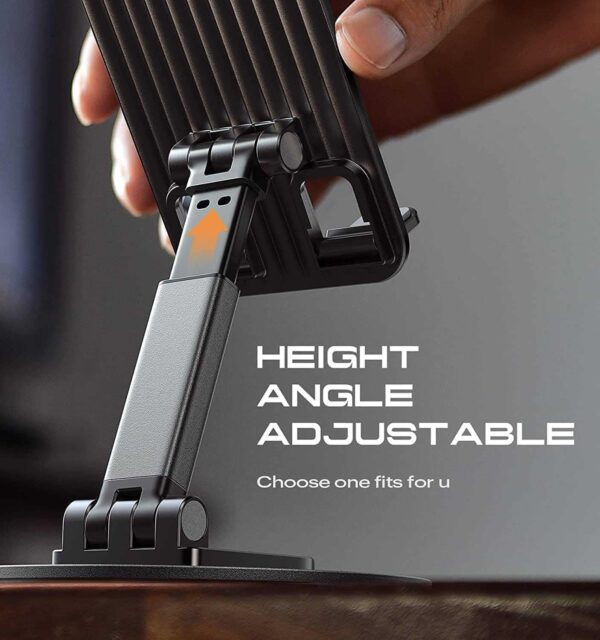 Mobile Holder Stand Adjustable 360° Rotating, Cell Phone Stand Perfect for Video Table Online Class Home Bed Flexible Charging Hand Bike Movie Office Gift Desktop Heavy Duty