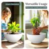 YUCCABE ITALIA FOXB KTR 18 INCH Pots for Plants Highly Durable Polymers Lightweight Indoor Outdoor Flower Pot Gamla Tree Planter Container Planters for Living Room, Balcony, Garden, Office