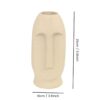 TIED RIBBONS Flower Vase Pot for Home Décor (White, 9.8 inch x 3.9 Inch) - Ceramic Face Shape Artificial Flowers Plants Office Bedroom Living Room Farmhouse Table Corner Decoration Items