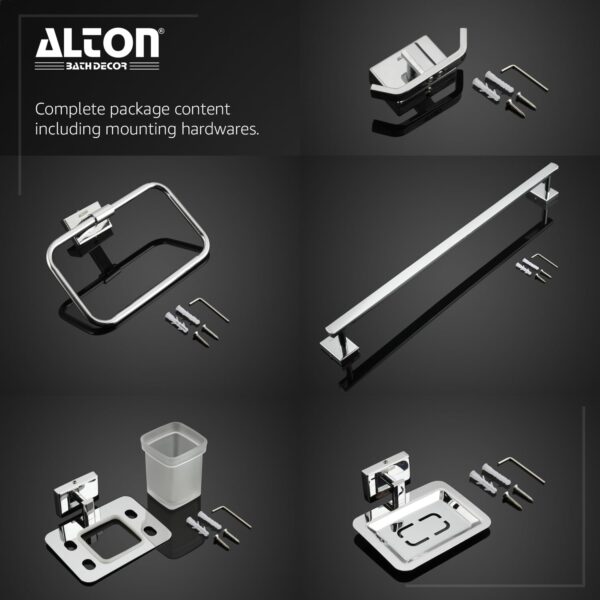 ALTON AQD30535, Stainless Steel, 5-Piece Bathroom Accessories Set, Chrome