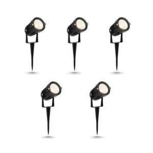 DMAK™ 5 Watt Warm White Waterproof Spike LED Garden Light for Outdoor Purposes, Pathway Illumination Lights (Pack of 5)
