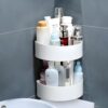 Wall Shelves Bathroom Plastic Self-Adhesive Corner Stand Without Drilling Multipurpose Wall Holder Bathroom Storage Rack Shower Rack White(2 PCS Corner)(2 PCS Wall Shelf) Total 4 PCS
