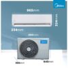 Midea 1.5 Ton 5 Star Inverter Split AC (Copper,Convertible 6-in-1 with Auto Intelligence,Turbo Mode for Faster Cooling, Auto Clean & HD+PM 2.5 Filter,New BEE Rated,Santis Max RYL-MAI18SR5R36F0,White)