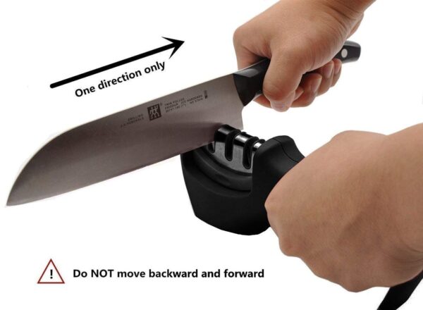 Big Buzz Knife Sharpener Manual 3 Stage Knives Sharpner Tool Advanced Knife Sharpener for Kitchen Knife Sharpner Knives Sharpening Tool for Steel Knives