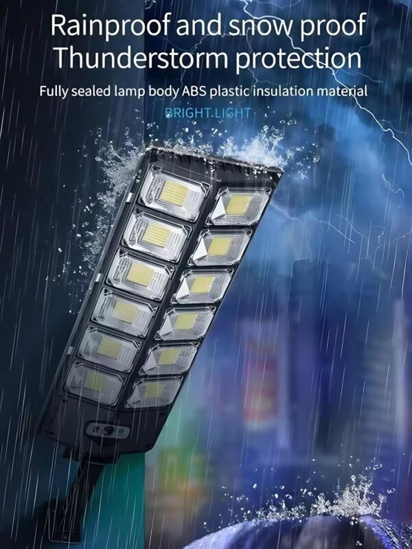 Solar Street Light Outdoor Waterproof 100 Watt LED Wireless Motion Sensor Lamp with Pole for Home, Garden, Wall, Pathway, Dusk to Dawn