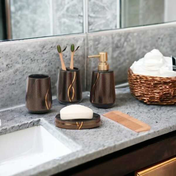 1773921074_Whizzo®-Ceramic-Bathroom-Accessories-Set-Ceramic-4-Pieces-Bathroom-Accessories-Set-Soap-Dispenser-Toothbrush-Holder-Tumbler-Soap-Dish-The-Best-Gifting-Choice-Black-WZ-BS-803-Black.jpg Whizzo® Ceramic Bathroom Accessories Set Ceramic - 4 Pieces Bathroom Accessories Set Soap Dispenser, Toothbrush Holder, Tumbler, Soap Dish, The Best Gifting Choice (Black, WZ-BS-803-Black)