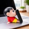RAJMAAN Shinchan Red Action Figure Mobile Holder, Cute PVC Cartoon Phone Stand for Desk or Car, Stable Anti-Slip Holder for Kids, Teens, and Anime Fans