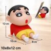 RAJMAAN Shinchan Red Action Figure Mobile Holder, Cute PVC Cartoon Phone Stand for Desk or Car, Stable Anti-Slip Holder for Kids, Teens, and Anime Fans