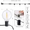 fizzytech Outdoor G40 LED Globe String Lights, 25 Feet 25 Bulb Light for Backyard Terrace Cafe Garden Balcony Party Decor Diwali Lights for Home