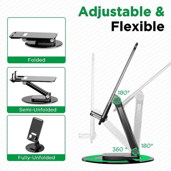 FKU Multifunctional Desktop Mobile Holding Stand with 360° Rotational Base Mobile Holder