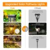 Solar Pathway Lights Outdoor Bright Solar Lights Outdoor,IP65 Waterproof Solar Garden Lights Solar Powered Landscape Lighting for Yard Patio Walkway Driveway Pathway (Warm, 10 Pack)