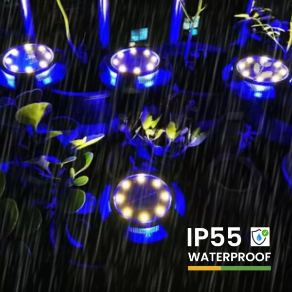 hardoll plastic Solar Ground Light Decorative RGB+White Color LED Waterproof for Outdoor Home Garden Pathway Lawn Driveway(Pack of 1)