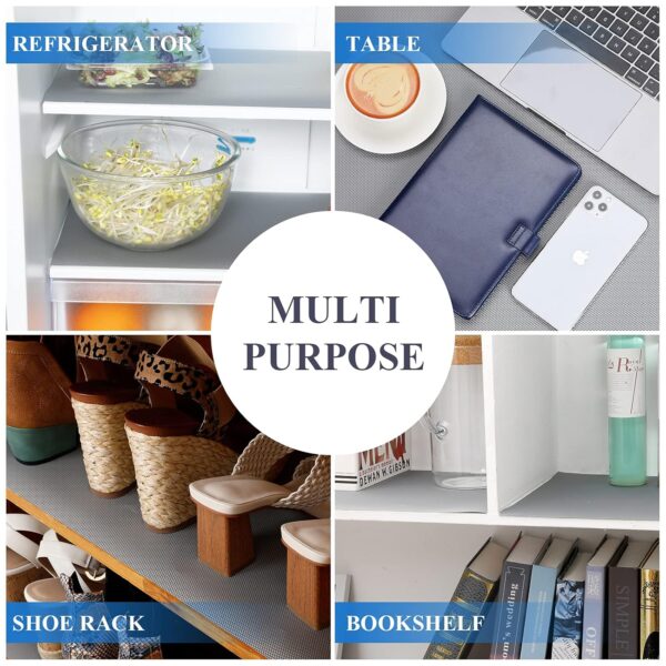 ElastPro EVA Food Grade Washable Anti Slip Mat/Sheet for Fridge, Shelf Liner, Table, Kitchen Drawer mat (Grey, 45 Cm X 5 Meter)