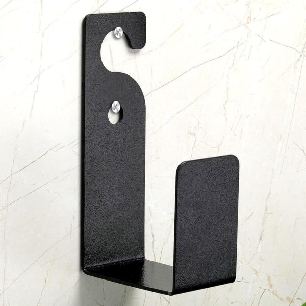 Garbnoire Durable Heavy Duty MS Garden Pipe Stand | Wall Garbnoire Durable Heavy Duty MS Garden Pipe Stand | Wall Mounted Watering Hose Holder | Portable Irrigation Hose Hanger | Garden Pipe Holder Hook in Black (L Shape Pipe Hanger, Pack of 1)