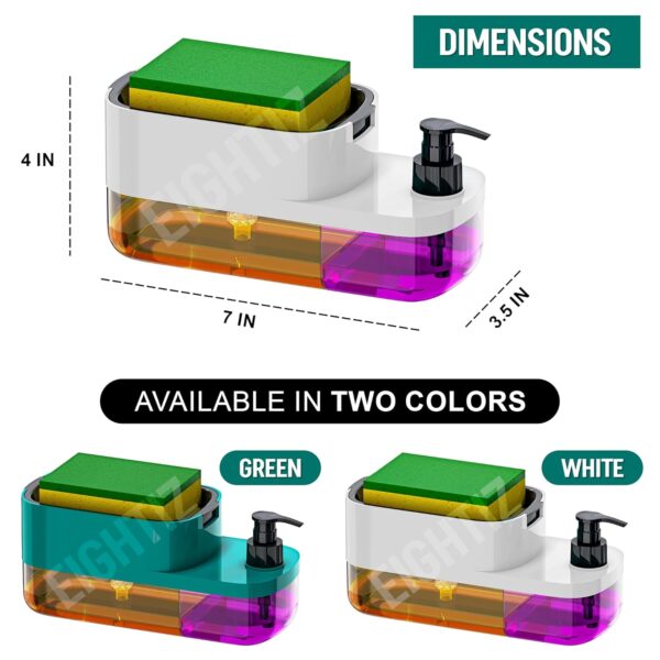 1773987097_SWAPKART-ABS-Plastic-3-in-1-Soap-Pump-Dispenser-Dish-Soap-Liquid-Dispenser-Sponge-Holder-Dish-Soap-Dispenser-for-Kitchen-Sink-Countertop-Kitchen-Bathroom-Multi-ColorPack-of-1.jpg SWAPKART ABS Plastic 3 in 1 Soap Pump Dispenser Dish Soap Liquid Dispenser Sponge Holder Dish Soap Dispenser for Kitchen Sink Countertop Kitchen Bathroom (Multi-Color,Pack of 1)