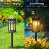 KOOPER 8 Pack Solar Pathway Lights - Unique Waterproof Garden Lights for Outdoor Patio, Yard, Lawn, Walkway - Auto On/Off