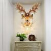 Jupiter Decor HUB Resin Deer Head Mounted Antique Decorative Wall Scone Light Lamp for Living Room,Bedroom and Office Wall Decoration|LED Night Lamp |Wall Mounted Home Decor Item with Light