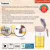 Signoraware Glass Oil dispenser and Pourer Borosilicate Glass, 1000 ml, Clear, Set of 1