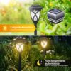 6 Pack Solar Garden Pathway Lights, Solar Garden Lights, Waterproof Auto On/Off, Solar LED Lights for Garden, Patio, Pathway, Walkway (Warm White)