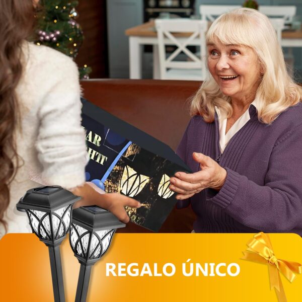 6 Pack Solar Garden Pathway Lights, Solar Garden Lights, Waterproof Auto On/Off, Solar LED Lights for Garden, Patio, Pathway, Walkway (Warm White)