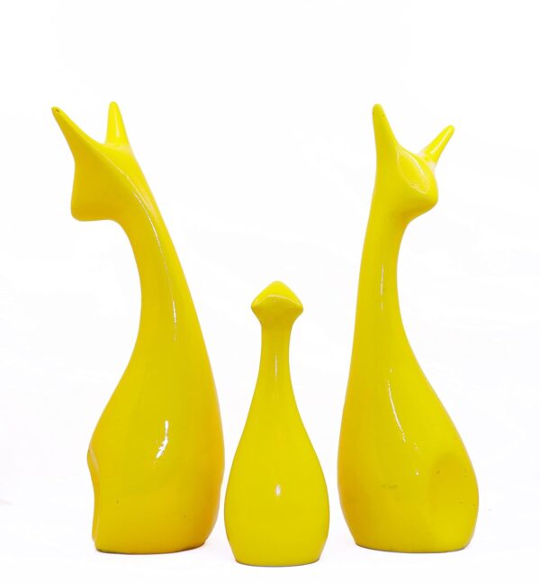 Polyresin Deer Family Showpieces | Home Decor Lucky Deer | Modern showpiece | Decorative Items Living Room | for Home Office Decor Best for Gifting (Set of 3 Deer) CR-805