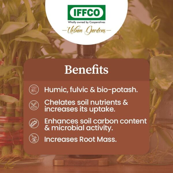 1774028783_IFFCO-Urban-Gardens-Humic-Secret-200-ML-Humic-Acid-Fulvic-Acid-Bio-Potash-Organic-Liquid-Fertilizer-for-Plants-Soil-Conditioner-Root-Growth-Promoter-100-Water-Soluble.jpg IFFCO Urban Gardens - Humic Secret - 200 ML - Humic Acid + Fulvic Acid + Bio-Potash - Organic Liquid Fertilizer for Plants, Soil Conditioner & Root Growth Promoter - 100% Water Soluble