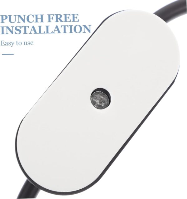 JIALTO 1 PCS Self Adhesive Towel Ring Matte Black, Oval Shaped Modern Hand Towel Holder, Stainless Steel Adhesive Hand Towel Hanger for Bathroom & Kithen Wall Mount (No Drilling) (Black)