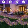 HORSEA Solar Garden Lights Outdoor, Lavender Tree Decorative Light with Warm White LEDs, Waterproof Solar Powered Pathway Lawn Yard Patio Landscape Decoration for Home Garden