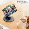 BLACK CROWN Universal Mobile Phone Holder Stand for Desk, Foldable Hollow Design Phone Tablet Holder Durable & Convenient 360° Rotating Base Stand Compatible with Phone & Tablets.(Multicolor)