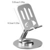 BLACK CROWN Universal Mobile Phone Holder Stand for Desk, Foldable Hollow Design Phone Tablet Holder Durable & Convenient 360° Rotating Base Stand Compatible with Phone & Tablets.(Multicolor)