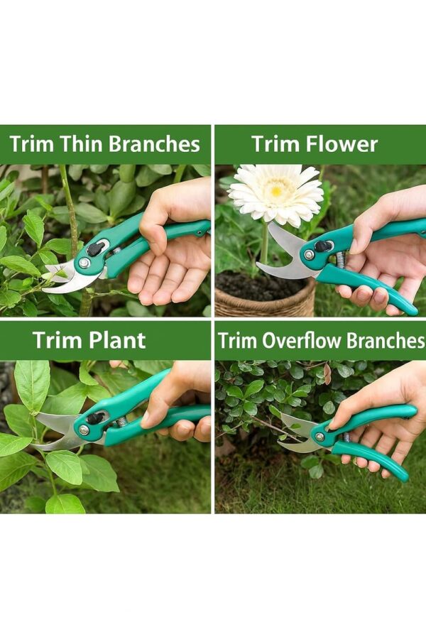 CBK Hand Pruner Cutter - 1 Pc,Gardening Scissors Heavy Duty Gardening Tools Grass Cutter, Plant Cutter for Home Garden, Wood Branch Trimmer, Garden Tools Grass Cutting Accessories (Steel Blades)