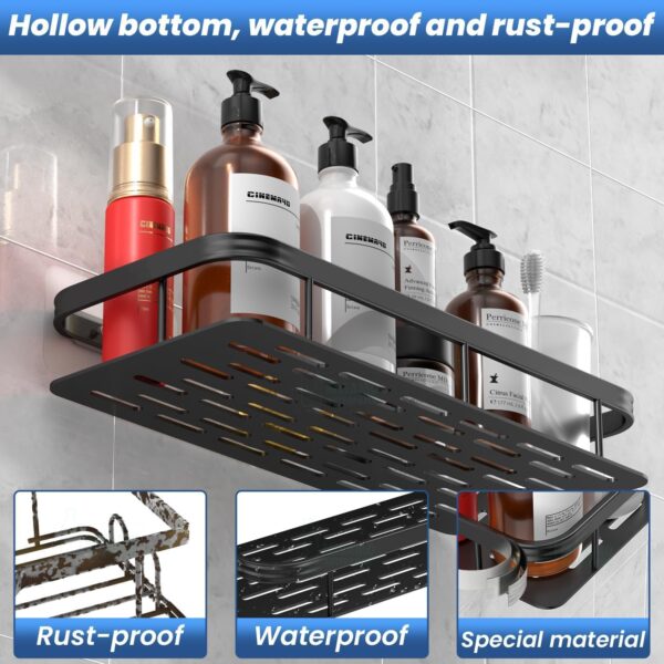 Fulminare Self Adhesive Bathroom Shelf for Wall Shelf Organizer Wall Mounted Bathroom Shelves Rack Holder Stand for Bathroom Accessories Organiser Without Dril (Pawn)